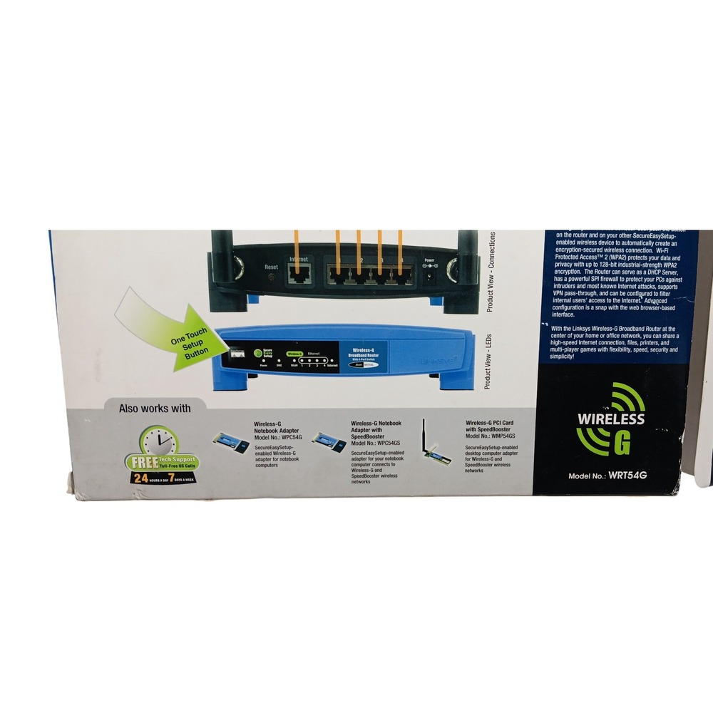 Linksys WRT54G Wireless G Broadband Router with 4 Port Switch Cisco Systems